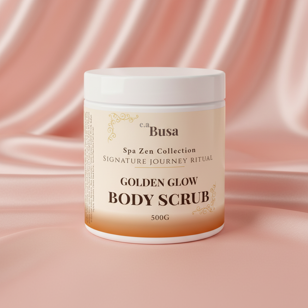 c.aBusa Golden Glow Body Scrub Jar