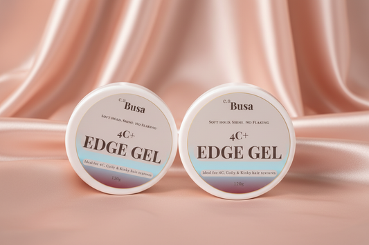 4C+ Edge Gel – Original Label on Peachy Pink Silk