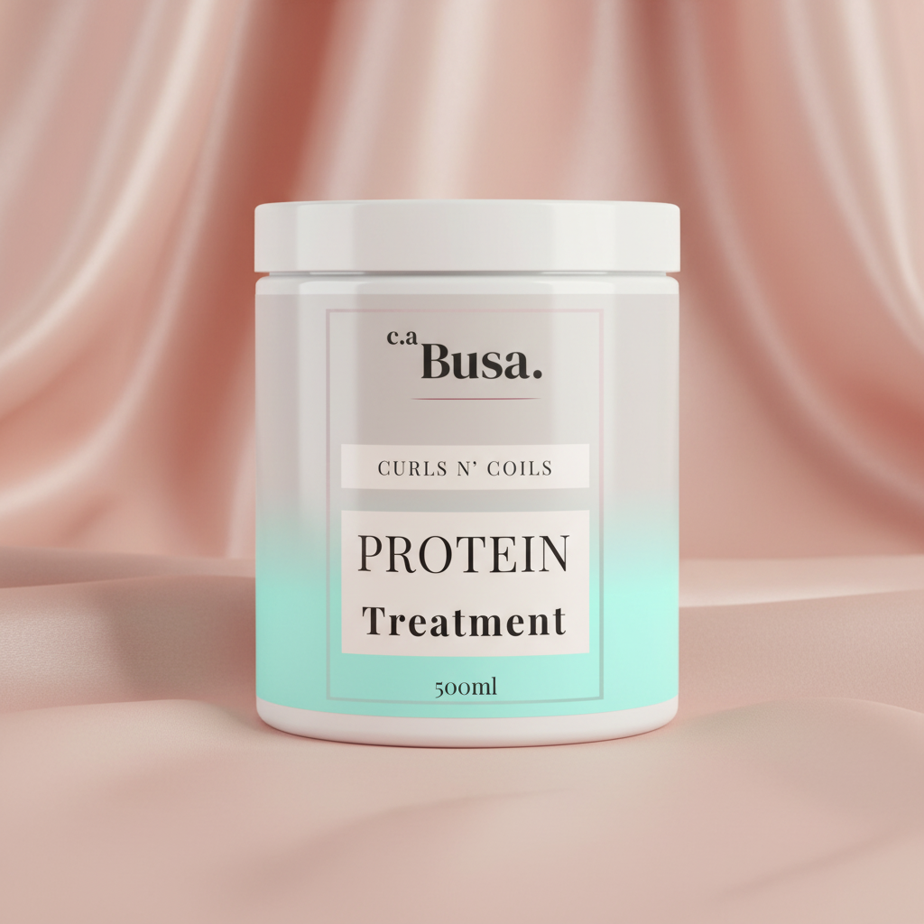 Curls N' Coils Protein Treatment - Label Applied to Jar