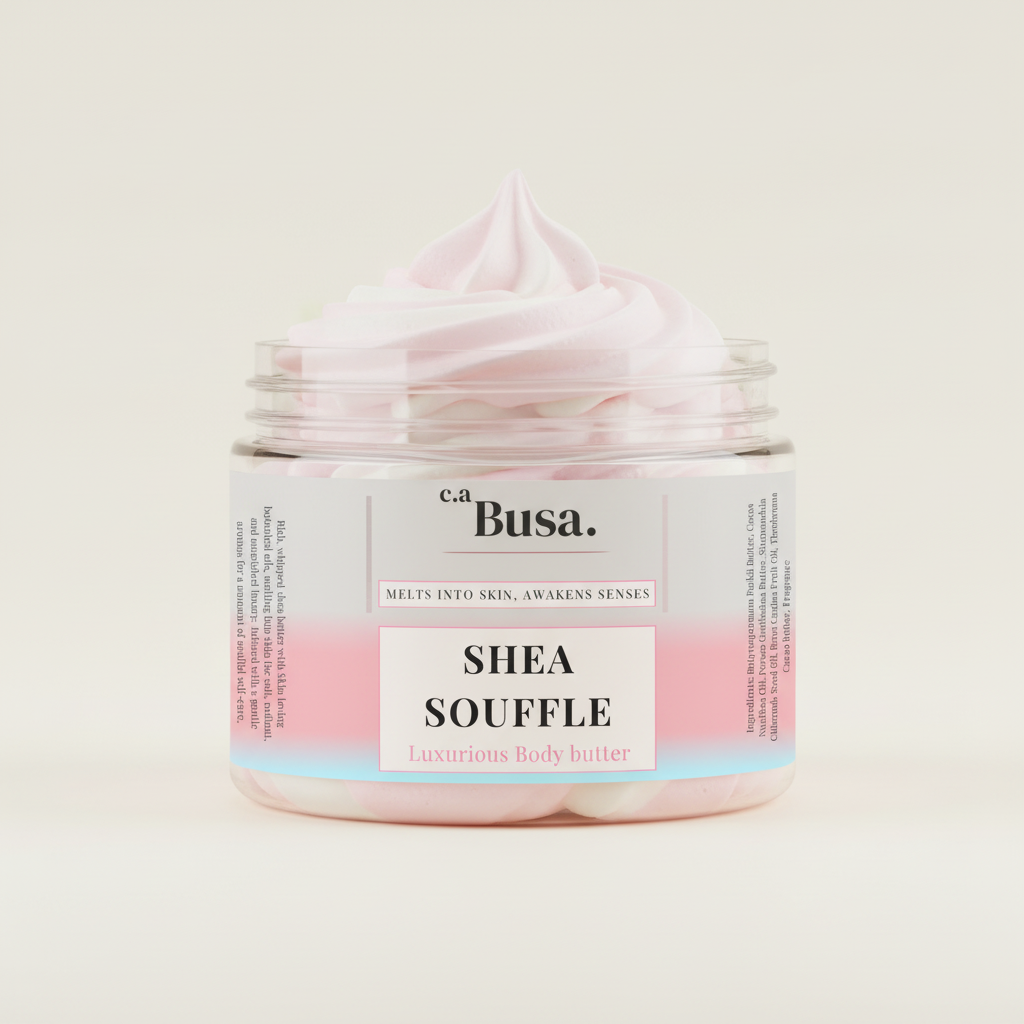 Shea Souffle - Soft Pastel Pink & White