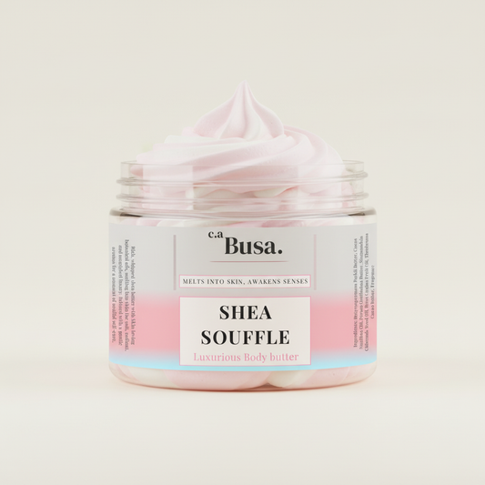 Shea Souffle - Soft Pastel Pink & White